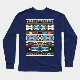 Ndebele House Pattern Long Sleeve T-Shirt